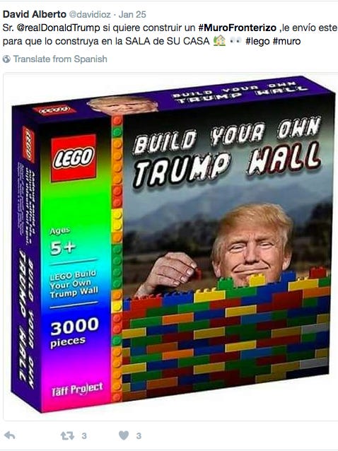 Los mejores memes acerca del "Muro Trump" extraídos de las redes sociales.