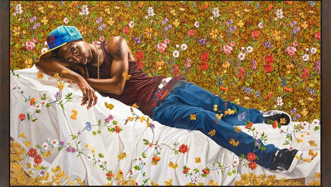 " Kehinde Wiley: A New Republic " paintings were on display at the Phoenix Art Museum in 2016.
