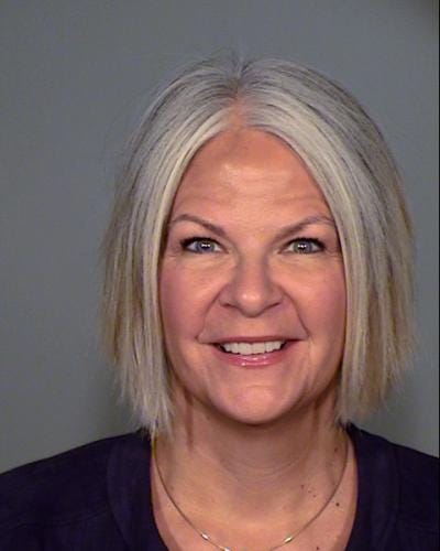 A mugshot of Kelli Ward, former chair of the Arizona Republican Party, taken by the Maricopa County Sheriff's Office.