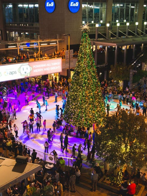 CitySkate en CityScape en el centro de Phoenix es una tradición anual de vacaciones que se extiende hasta el 5 de enero.