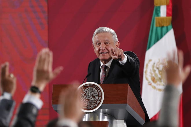 El presidente de México, Andrés Manuel López Obrador, ofrece su rueda de prensa matutina este miércoles, en el Palacio Nacional de Ciudad de México (México).
