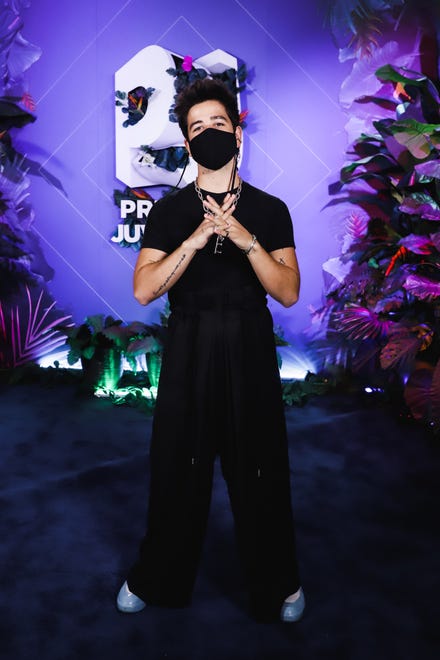 Camilo a su llegada a los Premios Juventud 2020, que se realizaron el jueves 13 de agosto de 2020 en el Seminole Hard Rock Hotel & Casino en Miami Florida.