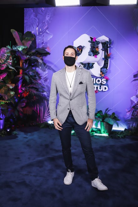 Nico Cantor a su llegada a los Premios Juventud 2020, que se realizaron el jueves 13 de agosto de 2020 en el Seminole Hard Rock Hotel & Casino en Miami Florida.