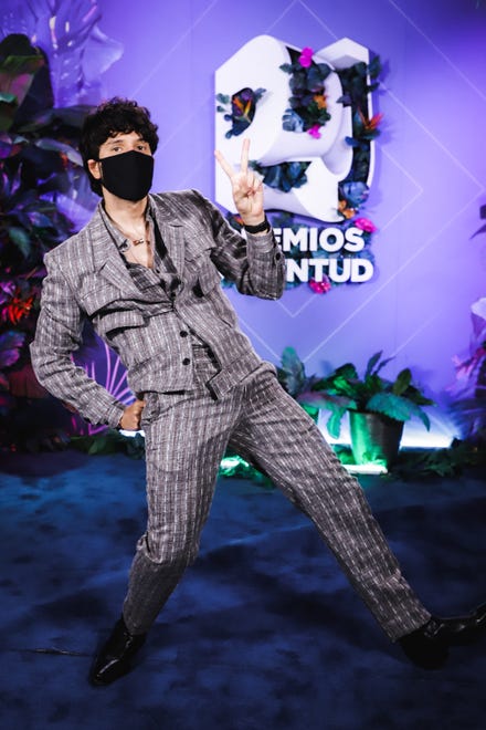 Sebastian Yatra a su llegada a los Premios Juventud 2020, que se realizaron el jueves 13 de agosto de 2020 en el Seminole Hard Rock Hotel & Casino en Miami Florida.