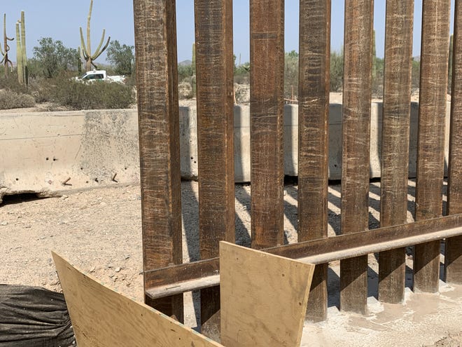 The construction site is seen from the Mexican side of the border. The building of the wall will ruin land and wildlife preservation.