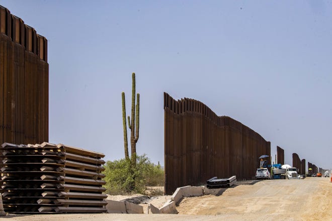 Construction workers installing 30-foot steel bollards at Organ Pipe Cactus National Monument in southern Arizona are accused of dumping metal and other leftover construction materials across the border into Mexico, where residents of the border city of Sonoyta, Sonora gather those materials and sell them for scraps to make ends meet.