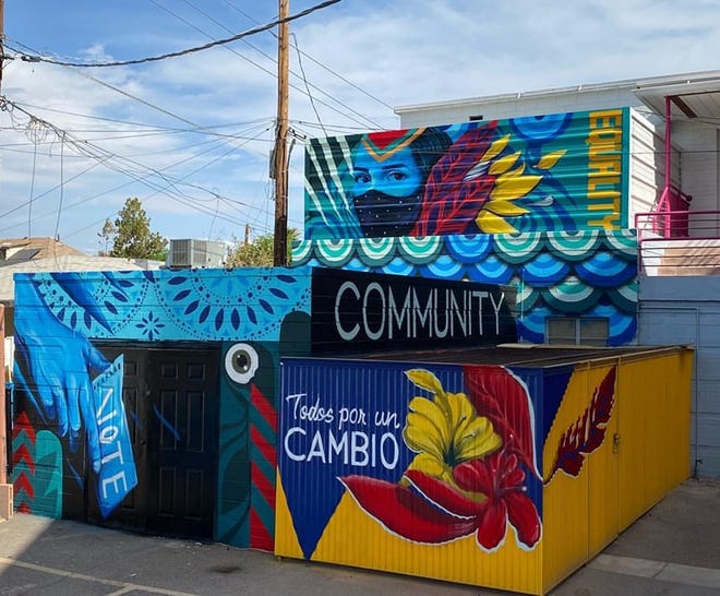 Phoenix artists Ashley Macias and Volar painted this mural in Phoenix’s Garfield neighborhood at 9th and McKinley streets.