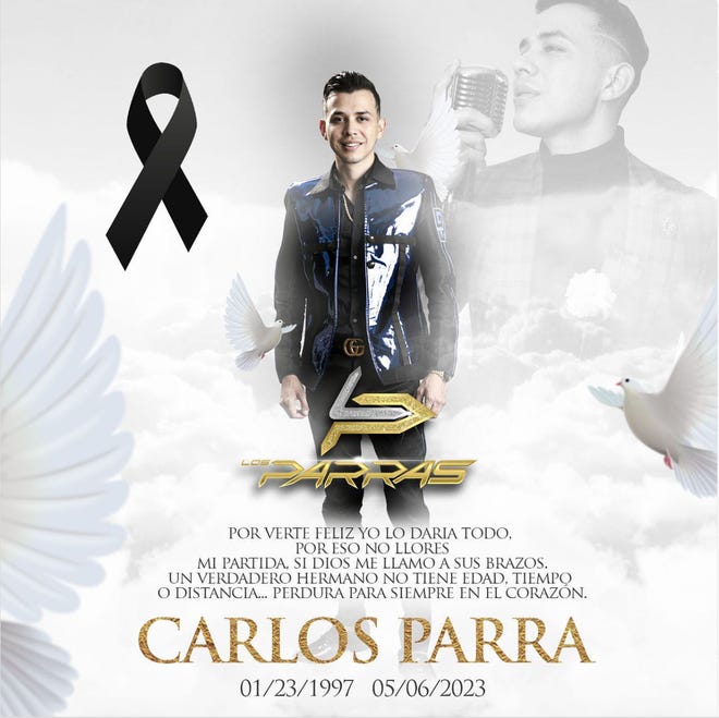 Carlos Parra falleció el 6 de mayo de 2023.